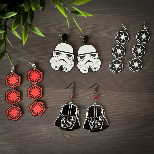 3D Printed Stormtrooper Earrings - Star Wars Inspired Earrings