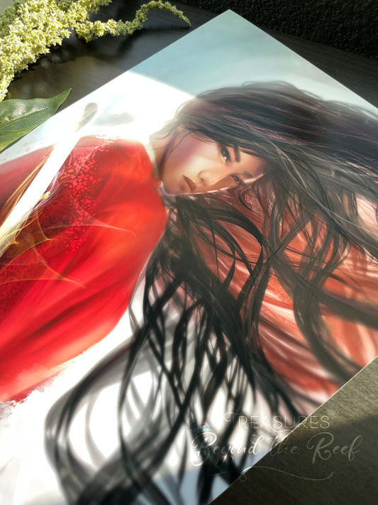 Warrior Princess Digital 11x17" Print - Mulan Art - Mulan Inspired Art Print - Disney Princess Digital Print