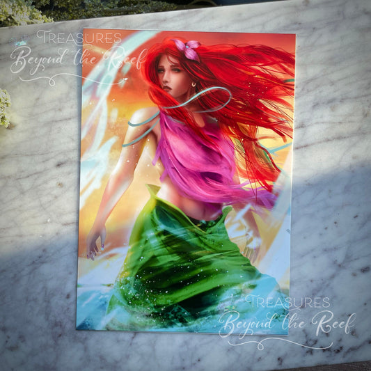 Disney Princess Inspired Art Prints - Small 5x7" art prints - Raya, Jasmine, Ariel, Mulan art prints