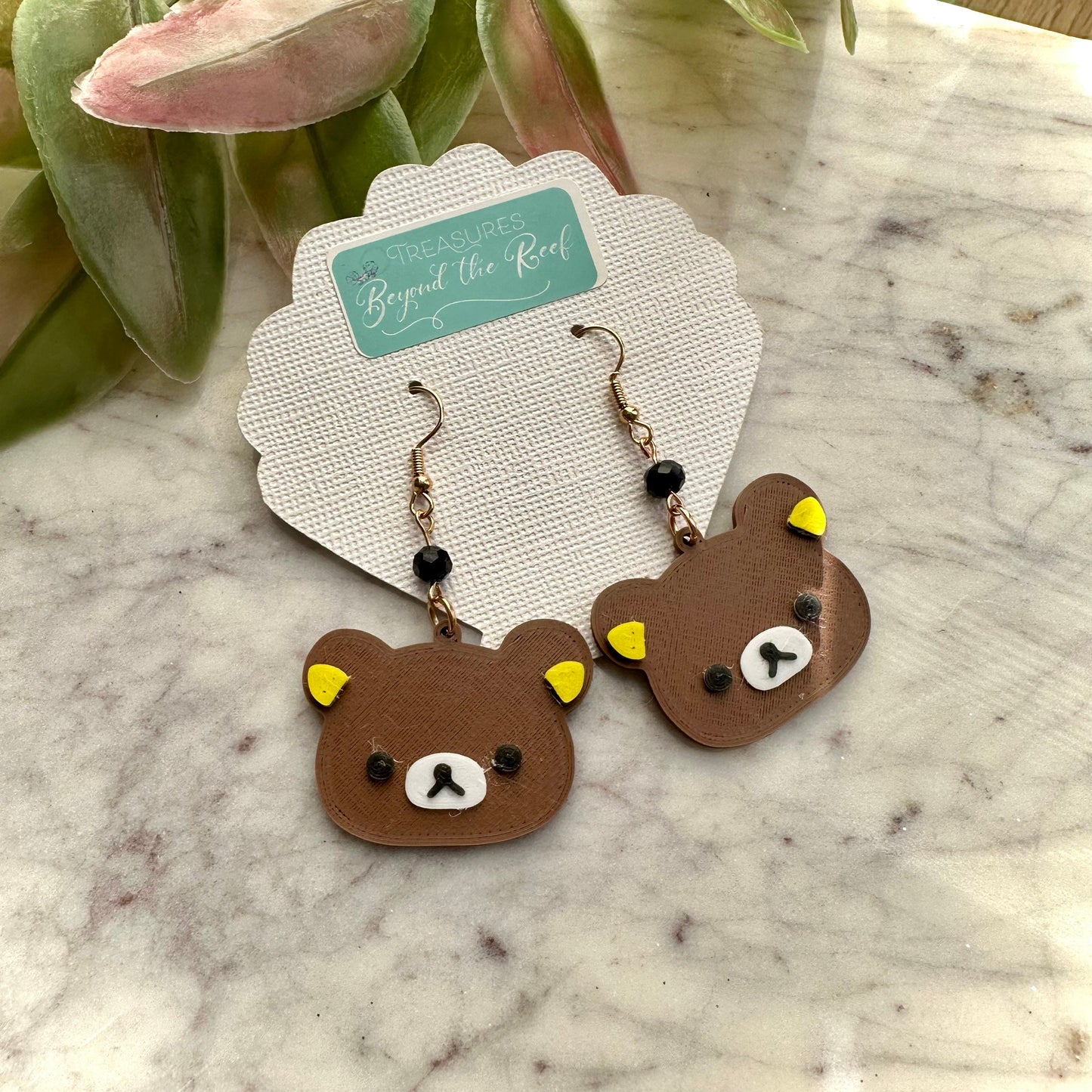 Rilakkuma Korilakuma 3D printed earrings - San-X Kawaii earrings Bear earrings