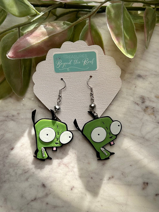 Gir Earrings - 3D printed Invader Zim earrings