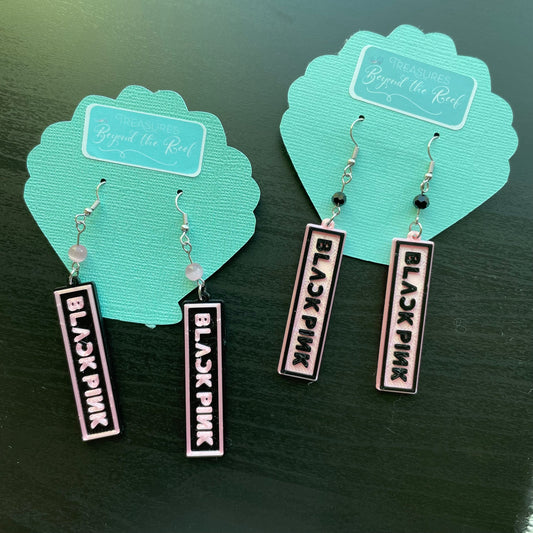 BLINK earrings - Blackpink heart shaped earrings Blink fans earrings KPop earrings