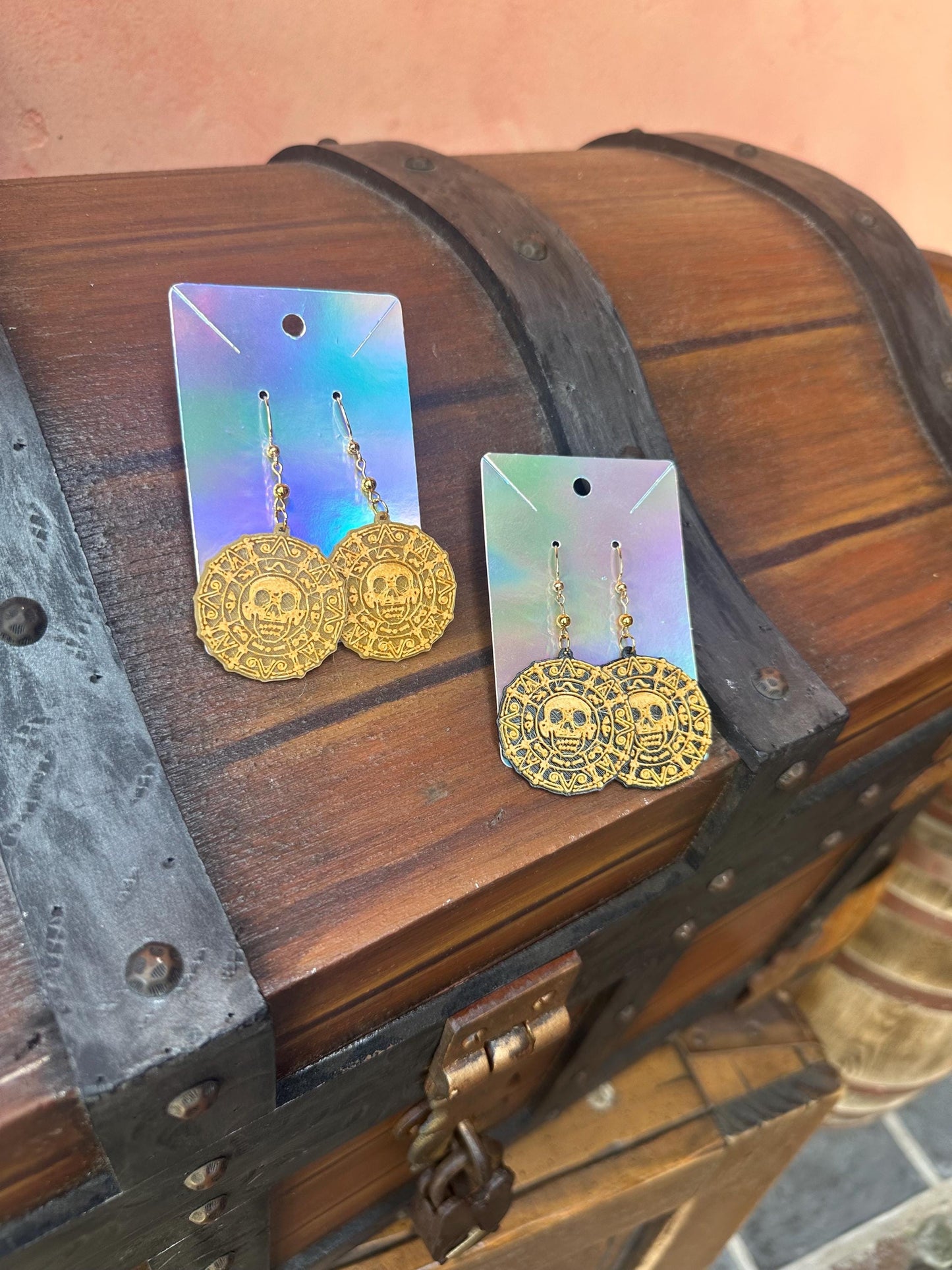 Pirate Coins Earrings - Pirates of the Caribbean earrings - Pirate night Disney Cruise - Beak & Barrel earrings