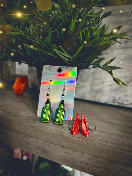 Ruby Slippers & Green Elixir Earrings