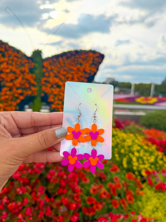 Tiered Daisy Earrings