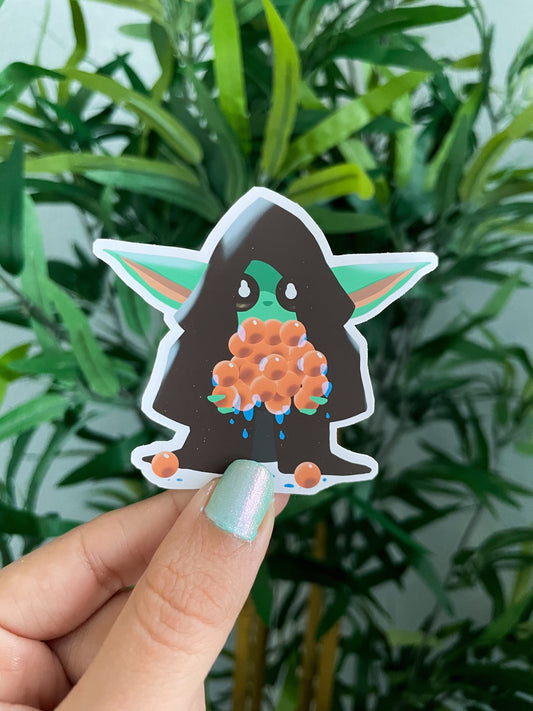 Sith Grogu Sticker - Baby Yoda with eggs Sticker - Mandalorian Inspired Sticker