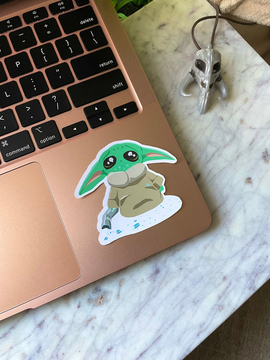 Sad Baby Alien Sticker- No More Snacks