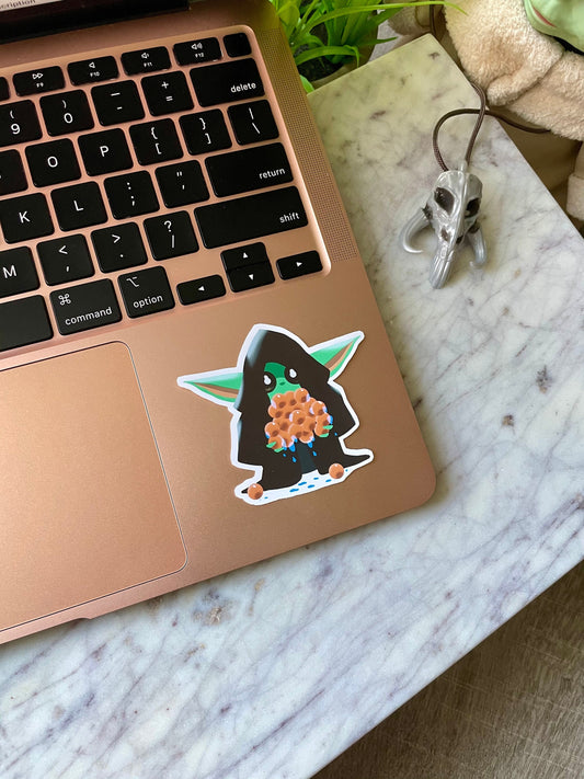 Sith Grogu Sticker - Baby Yoda with eggs Sticker - Mandalorian Inspired Sticker