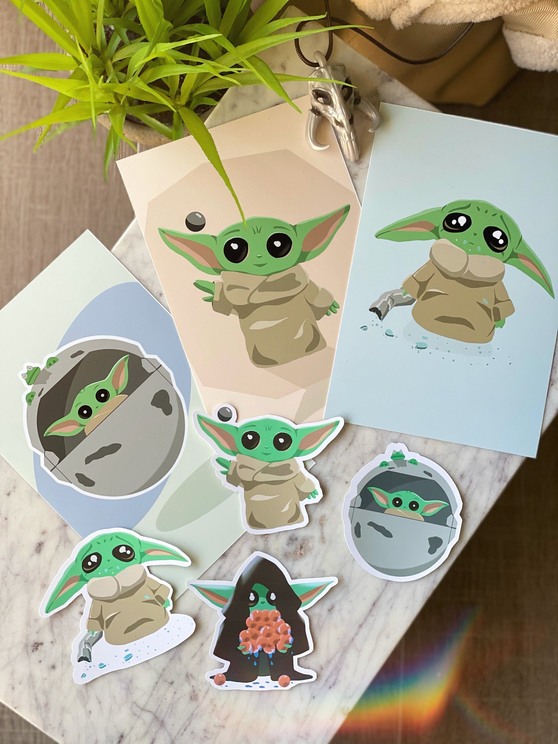 Sith Grogu Sticker - Baby Yoda with eggs Sticker - Mandalorian Inspired Sticker
