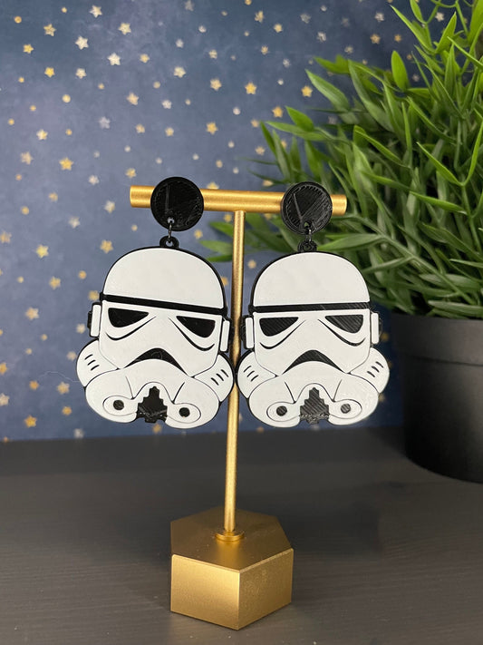 3D Printed Stormtrooper Earrings - Star Wars Inspired Earrings