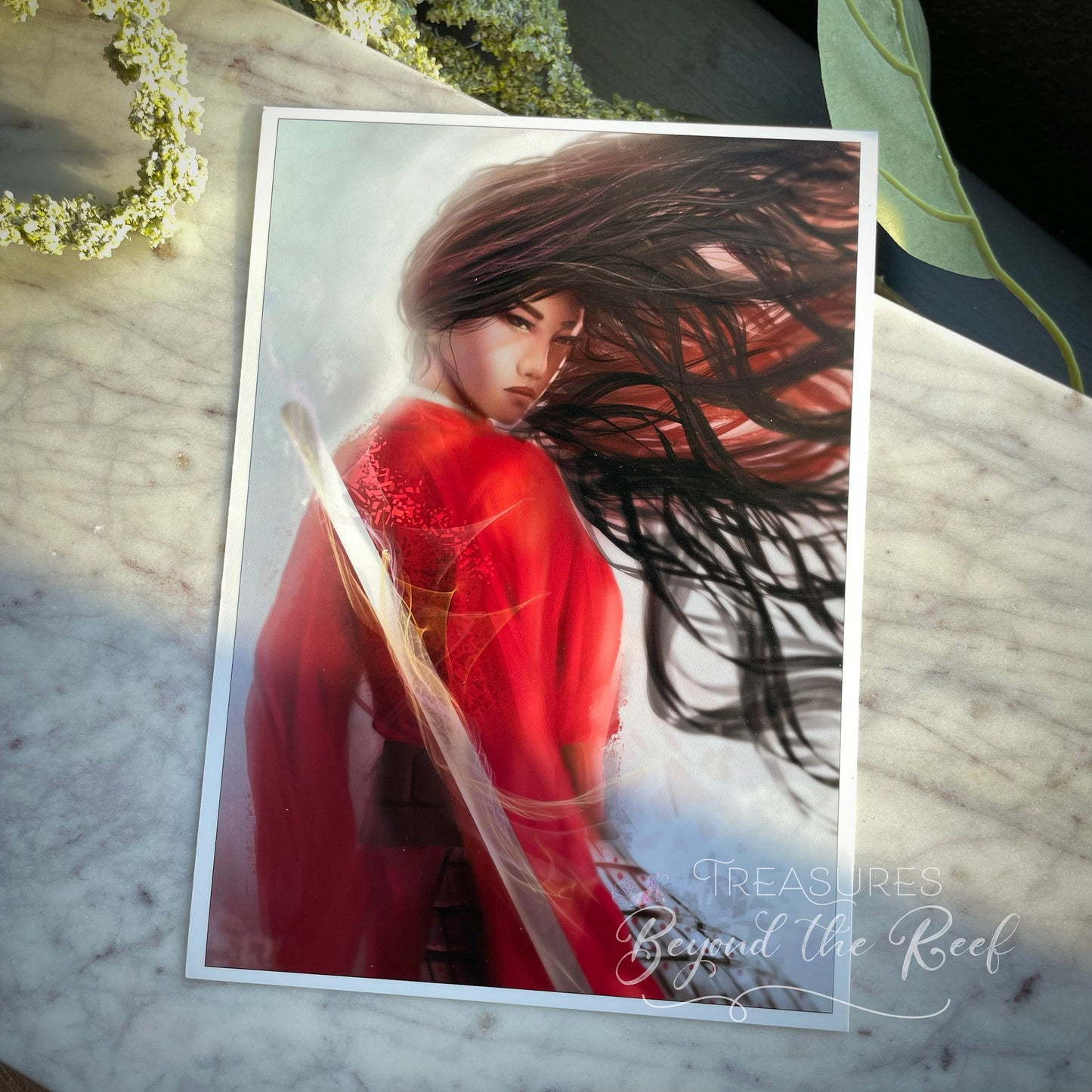 Disney Princess Inspired Art Prints - Small 5x7" art prints - Raya, Jasmine, Ariel, Mulan art prints