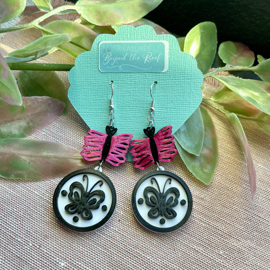 Mirabel Inspired earrings - Encanto earrings 3D printed Mirabel Butterfly earrings - Spring earrings - Epcot Flower & Garden - Celebracion