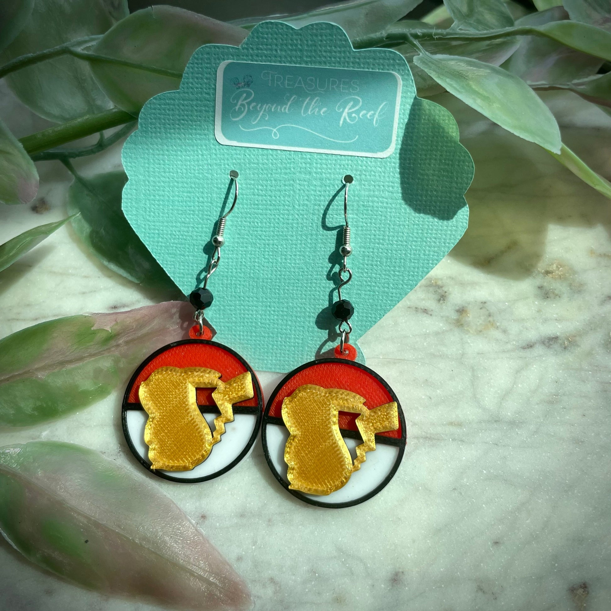 3D Printed Pokémon Earrings / Pikachu Earrings / Jigglypuff Earrings / Poke Ball / Gangar Charmander