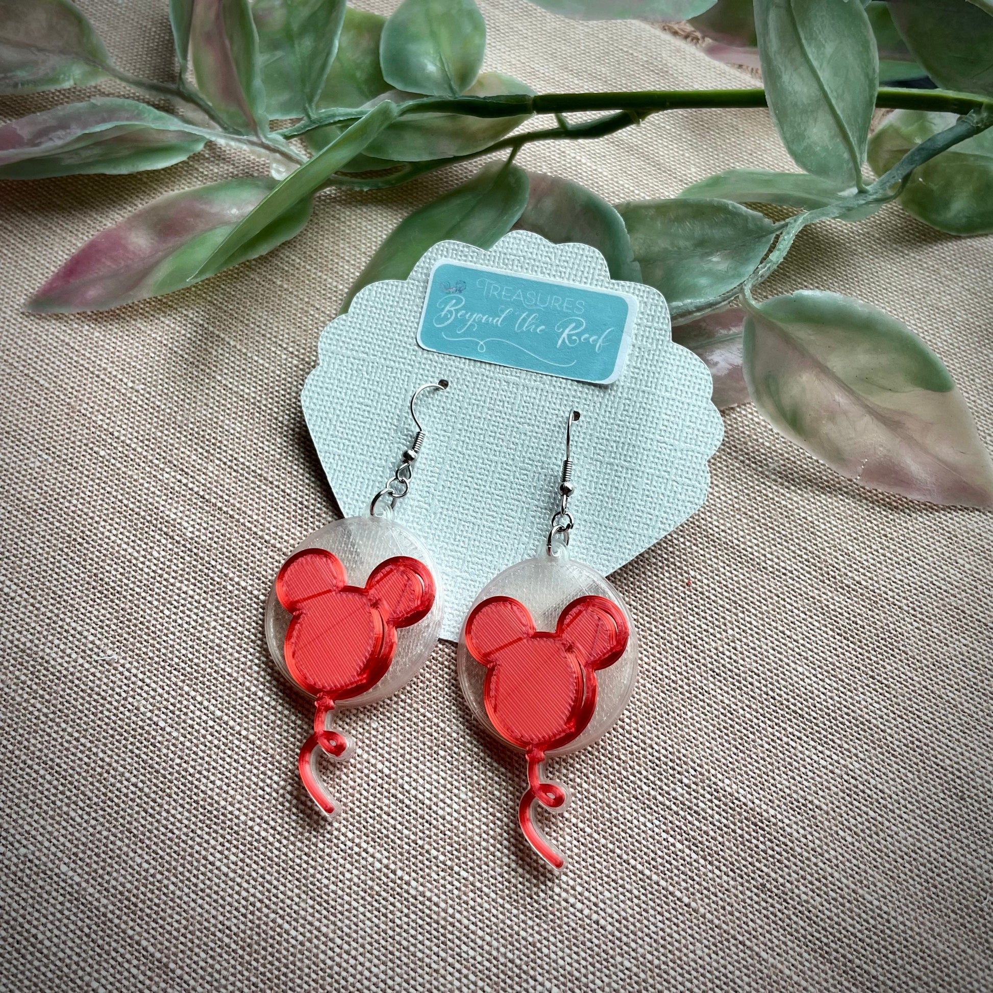 Disneyland Inspired Mouse balloon earrings | Mickey balloon earrings | Disney Balloons