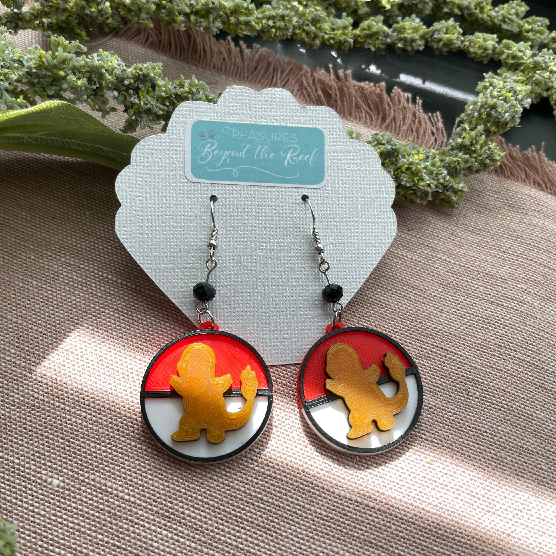 3D Printed Pokémon Earrings / Pikachu Earrings / Jigglypuff Earrings / Poke Ball / Gangar Charmander