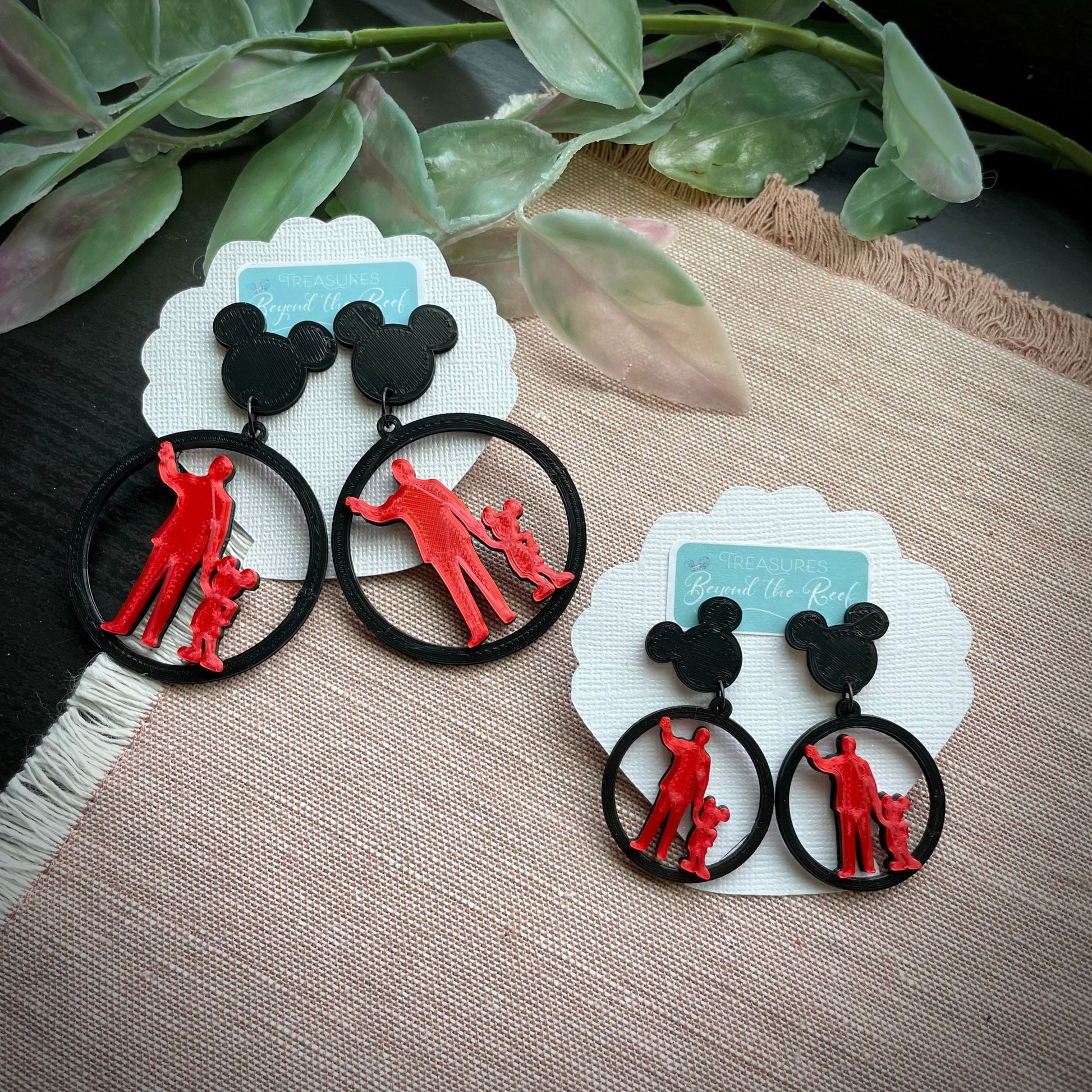Walt & Mickey Statue earrings - 3D printed Walt Mickey earrings