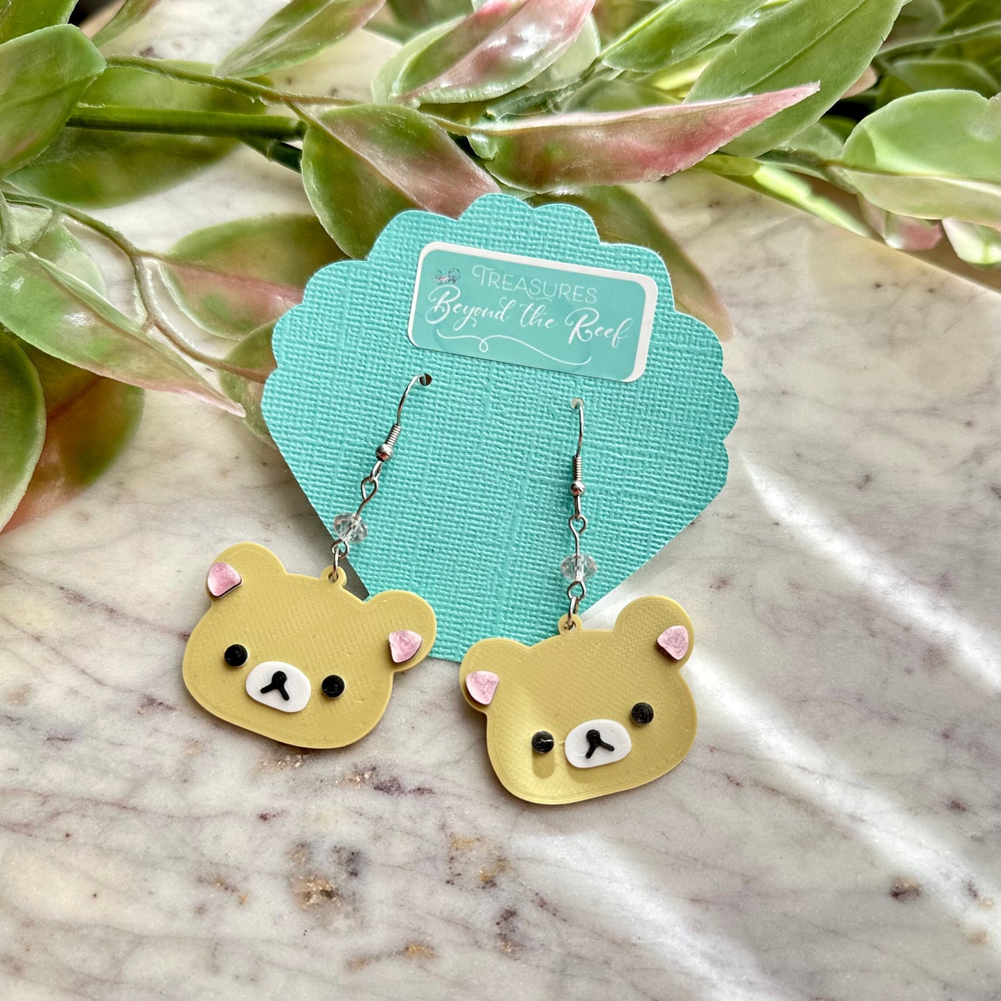 Rilakkuma Korilakuma 3D printed earrings - San-X Kawaii earrings Bear earrings