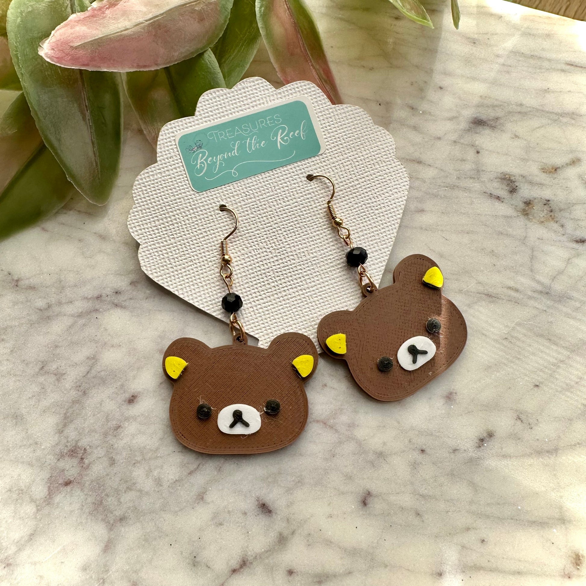 Rilakkuma Korilakuma 3D printed earrings - San-X Kawaii earrings Bear earrings