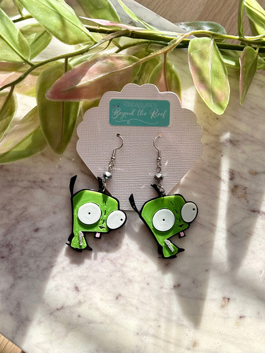 Gir Earrings - 3D printed Invader Zim earrings