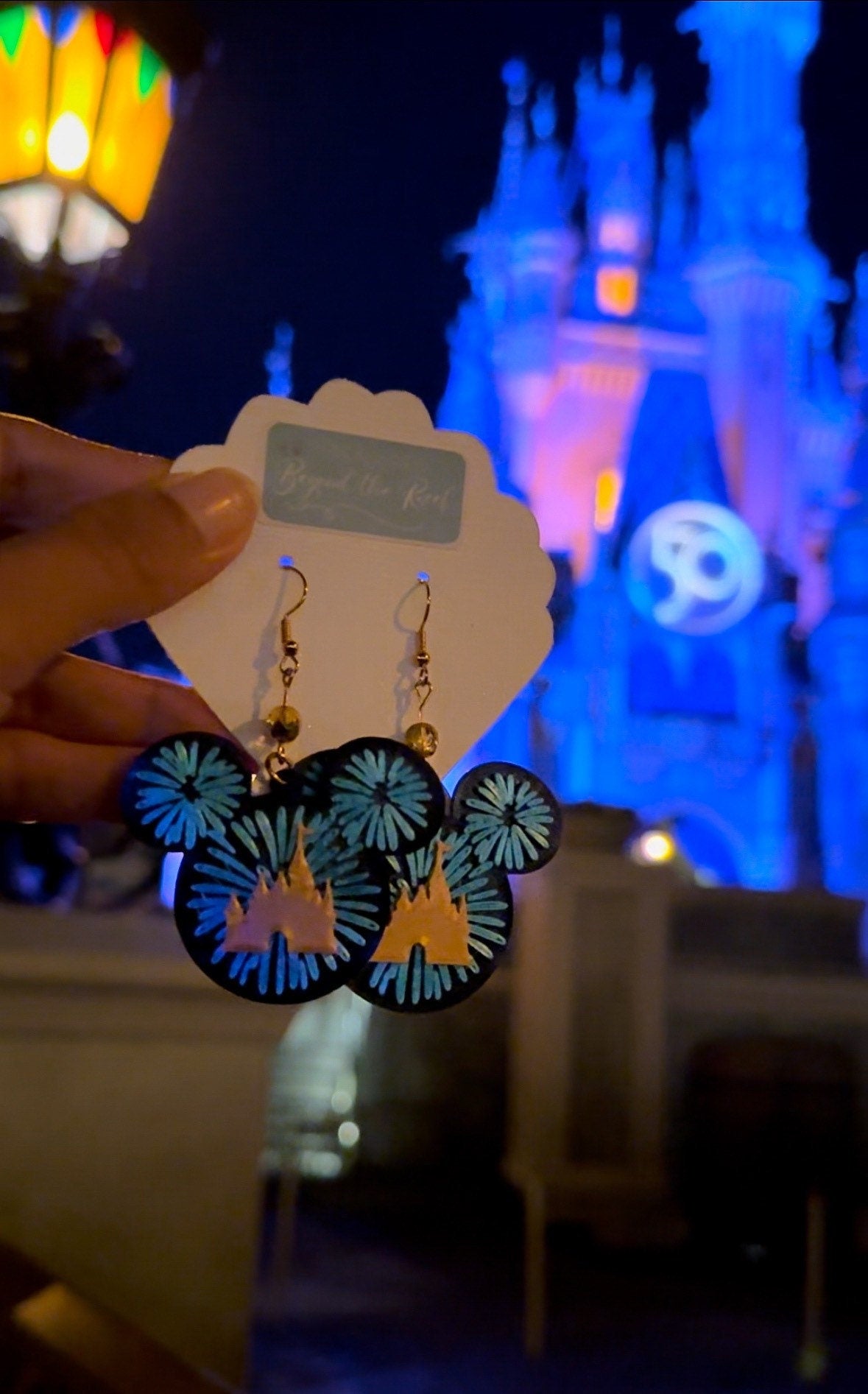 3D printed Castle Firework earrings - Happily Ever After earrings - Fireworks earrings - WDW castle firework earrings - Disney Inspired