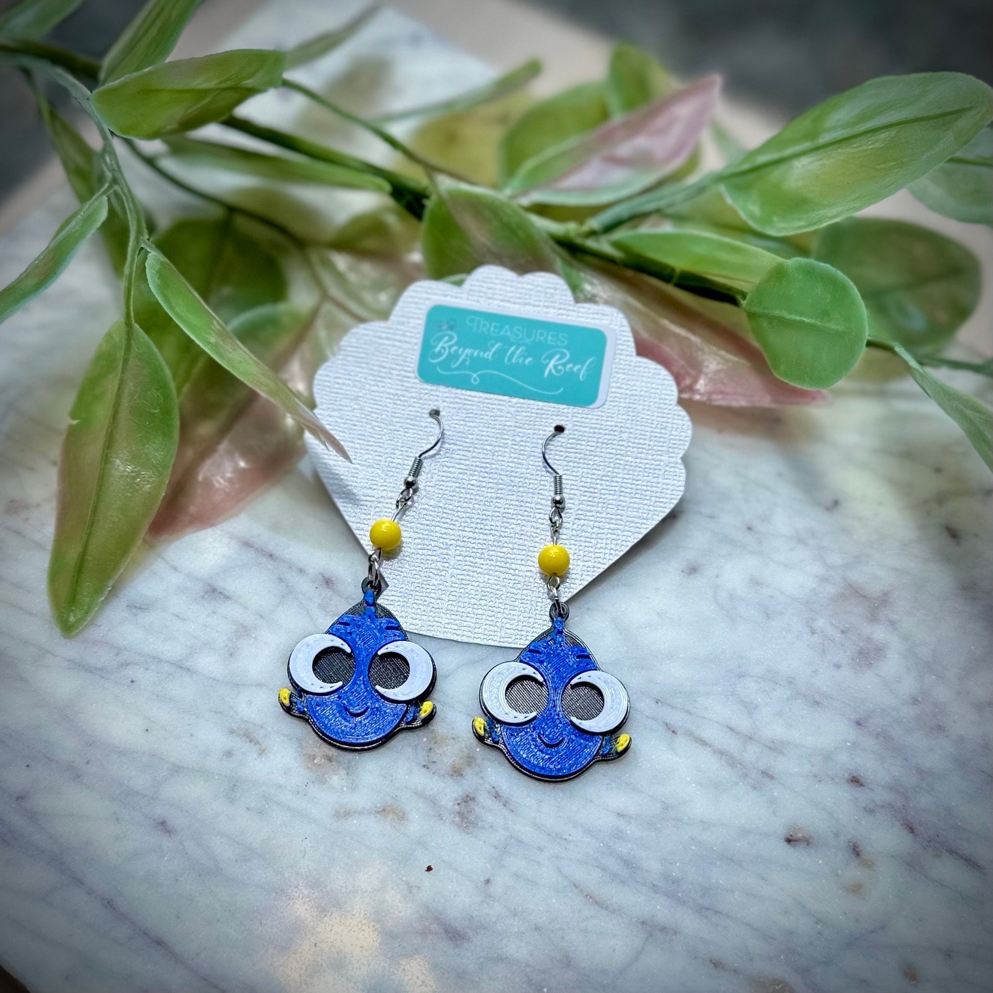 3D Printed Nemo earrings - Finding Nemo - Finding Dory - Pixar earrings - Dory earrings - Baby Dory - Nemo - Clown fish - Blue Tang