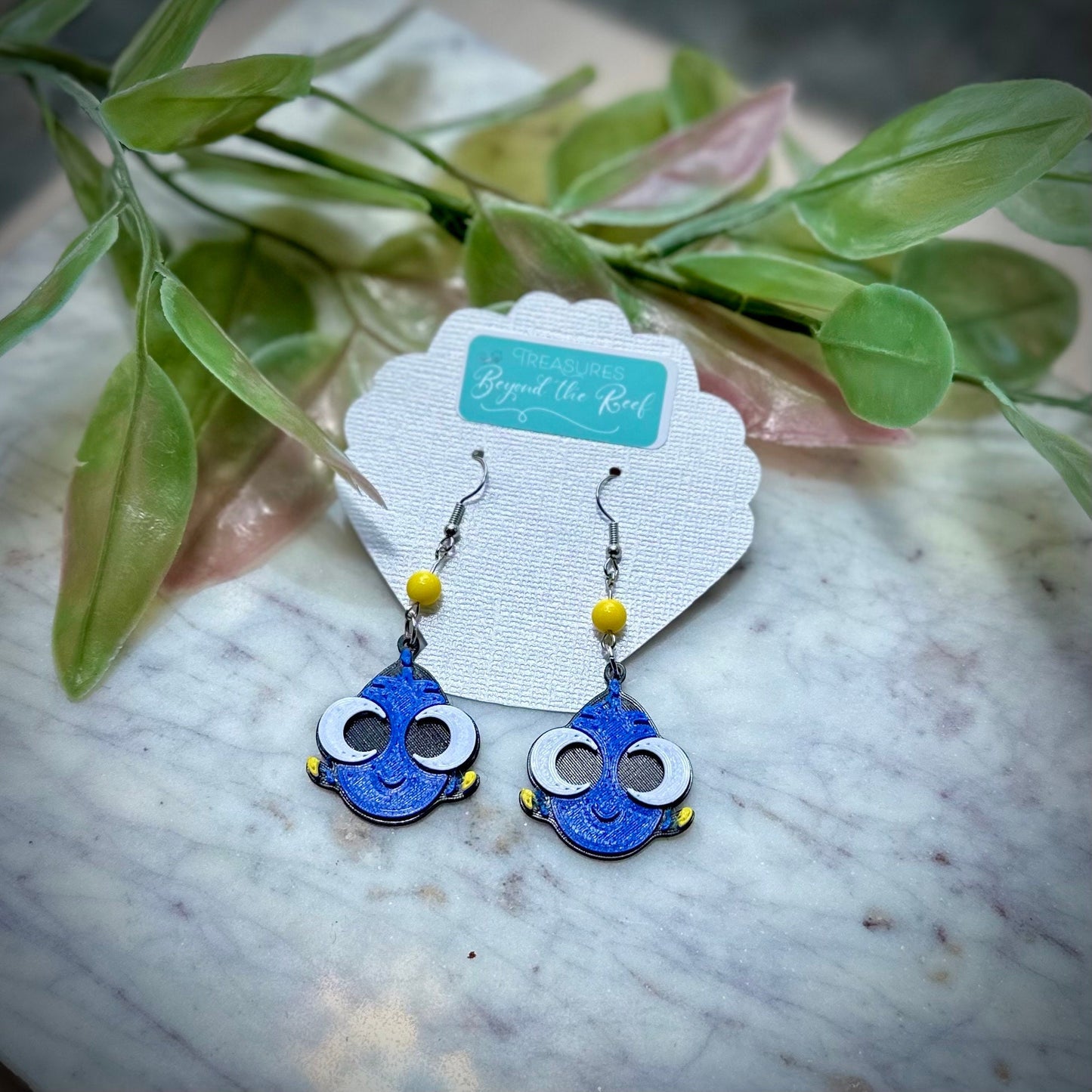 3D Printed Baby Dory earrings - Finding Dory - Pixar earrings - Dory earrings