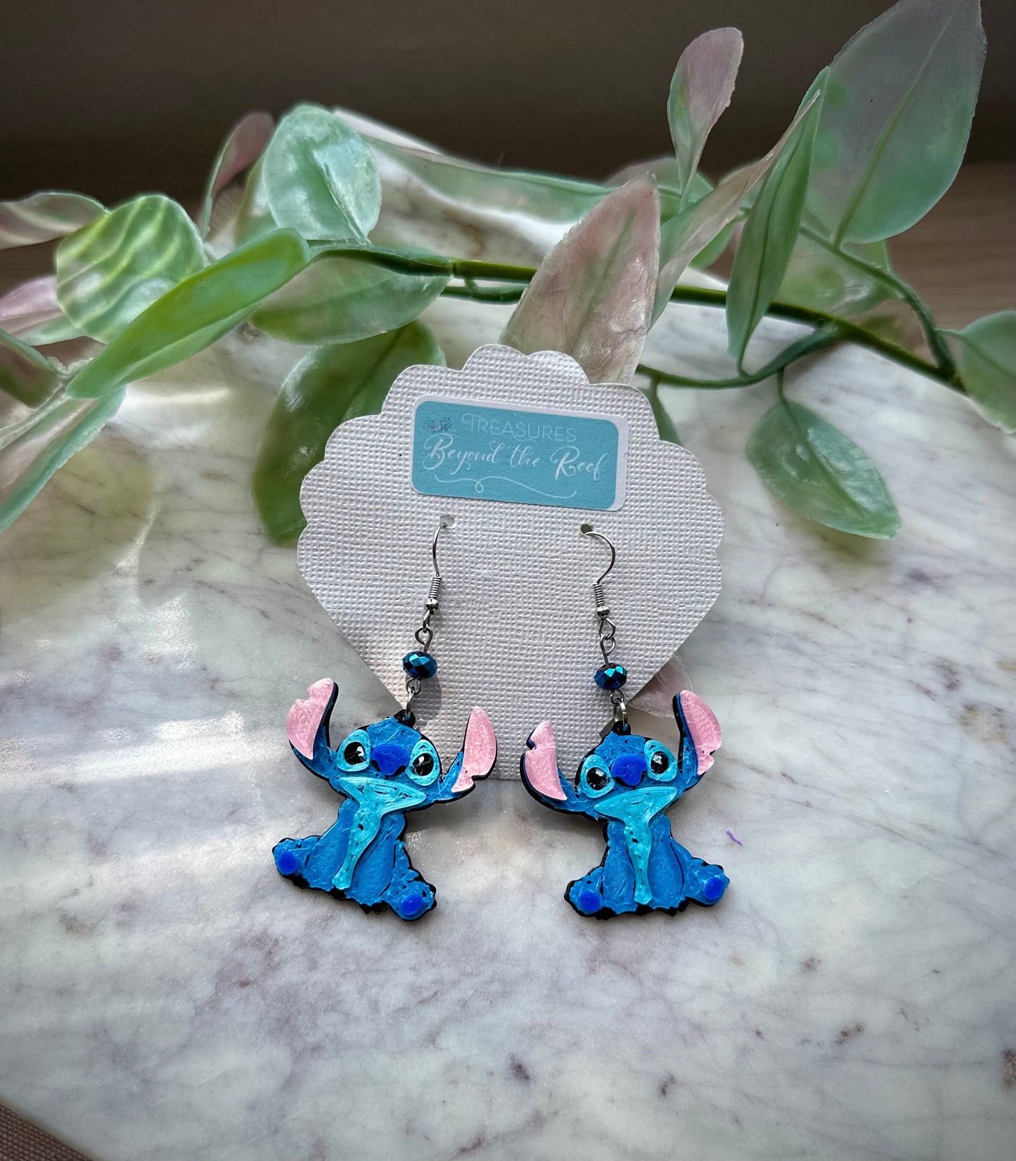 3D Printed Lilo & Stitch Earrings: Ohana Inspired PLA Plastic Jewelry
