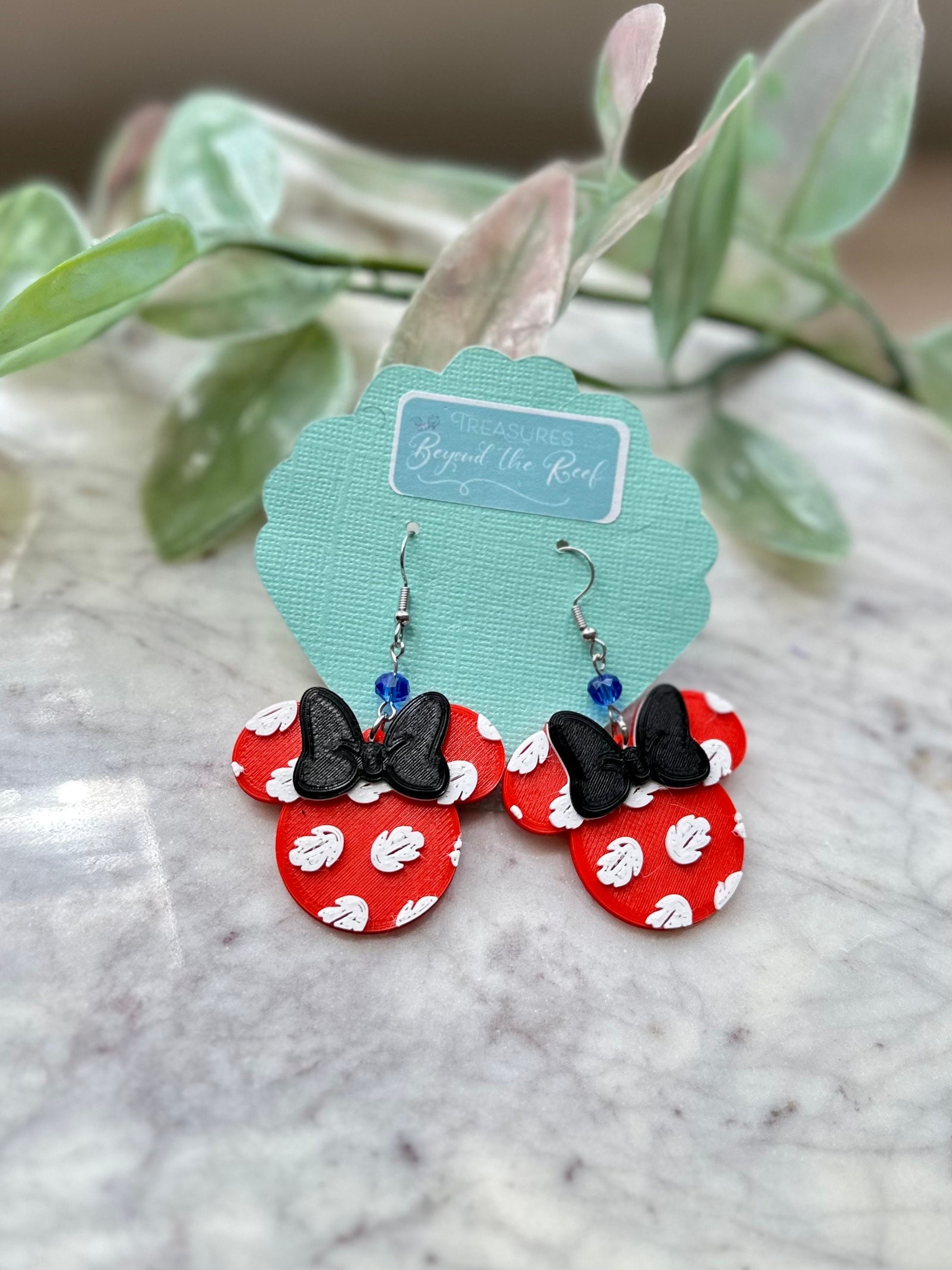 3D Printed Lilo & Stitch Earrings: Ohana Inspired PLA Plastic Jewelry