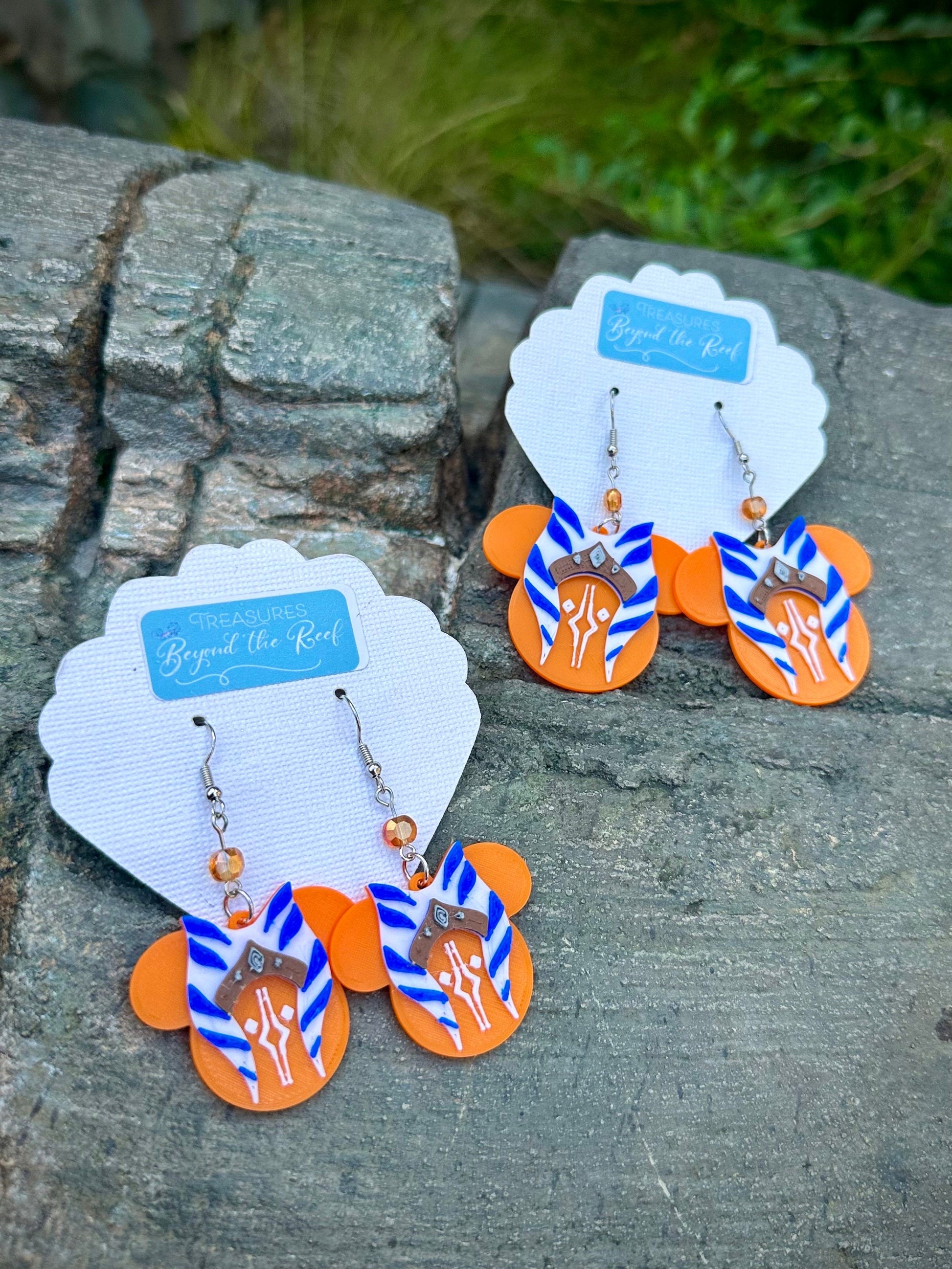 3D Ahsoka Tano Earrings - Rebel Alliance Ahsoka - Ahsoka Tano Earrings Mouse shaped - Clone wars