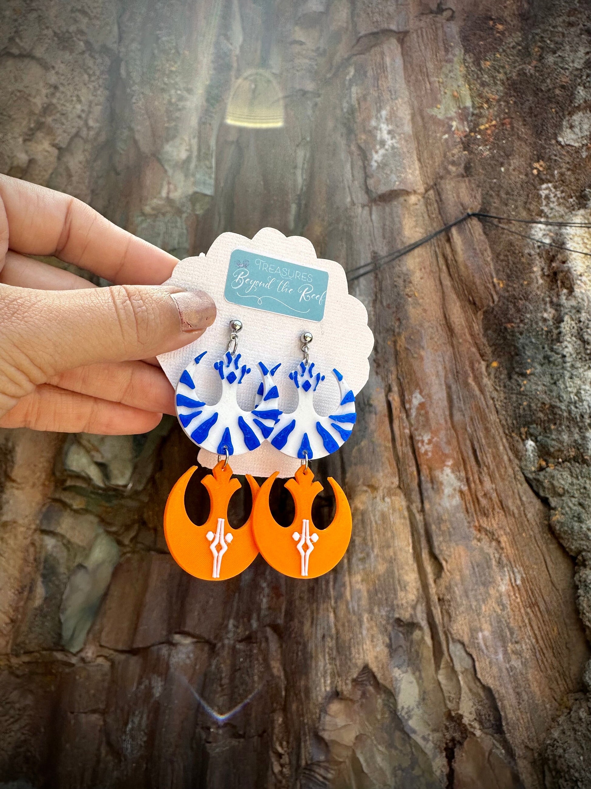 3D Ahsoka Tano Earrings - Rebel Alliance Ahsoka - Ahsoka Tano Earrings Mouse shaped - Clone wars