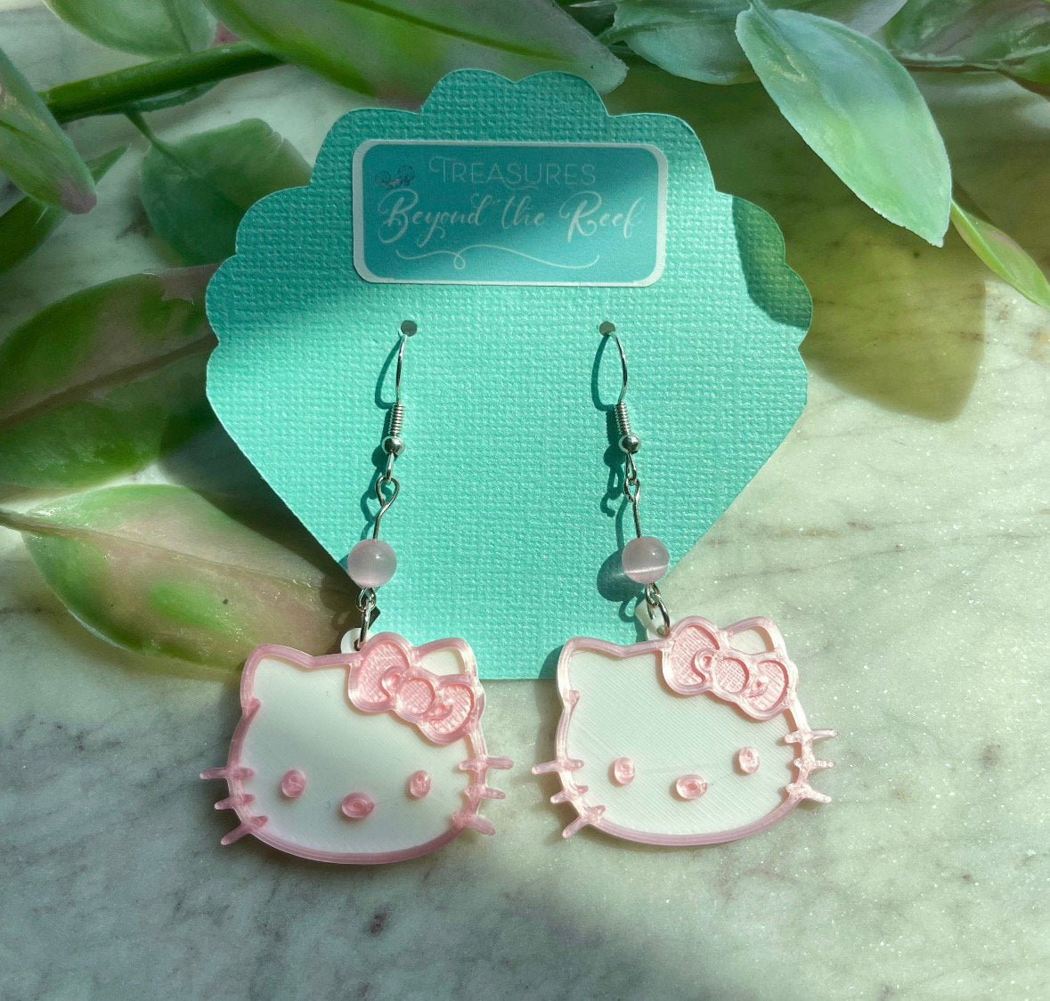 3D Printed Pink Earrings, Disney, Kawaii, Kpop, theme park inspired