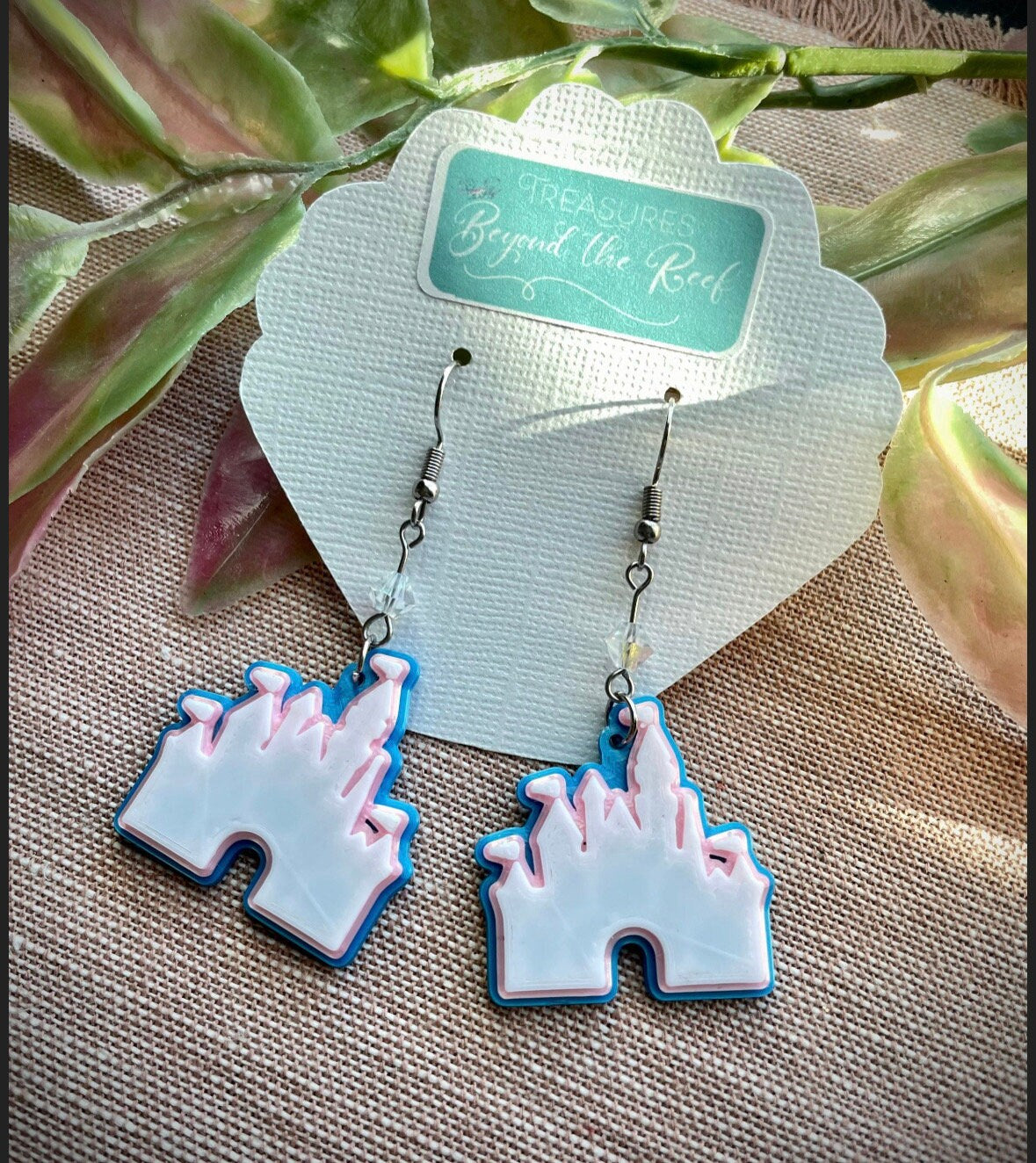 3D Printed Pink Earrings, Disney, Kawaii, Kpop, theme park inspired