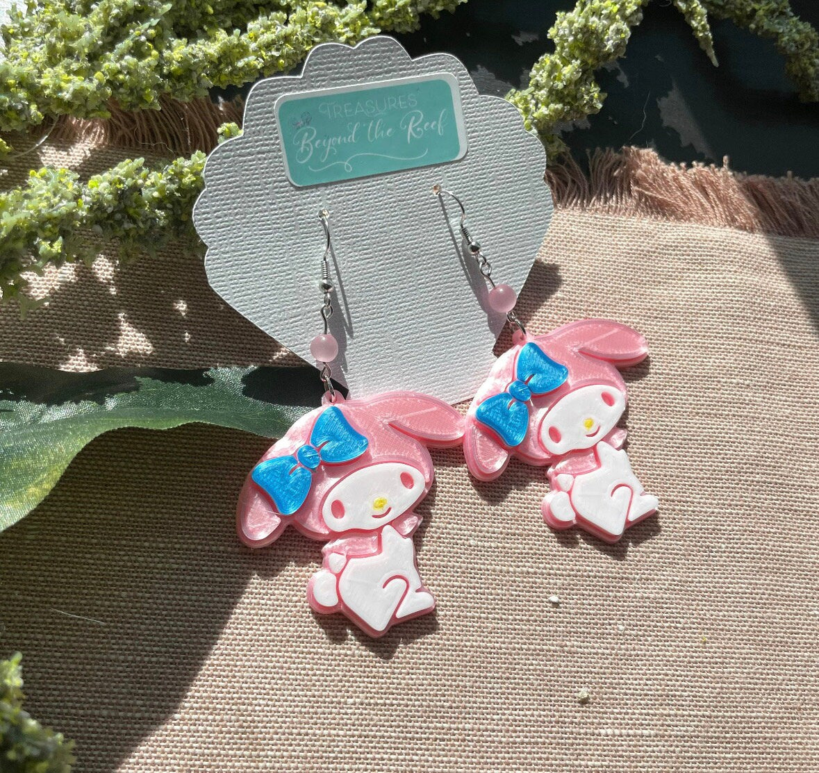 3D Printed Pink Earrings, Disney, Kawaii, Kpop, theme park inspired