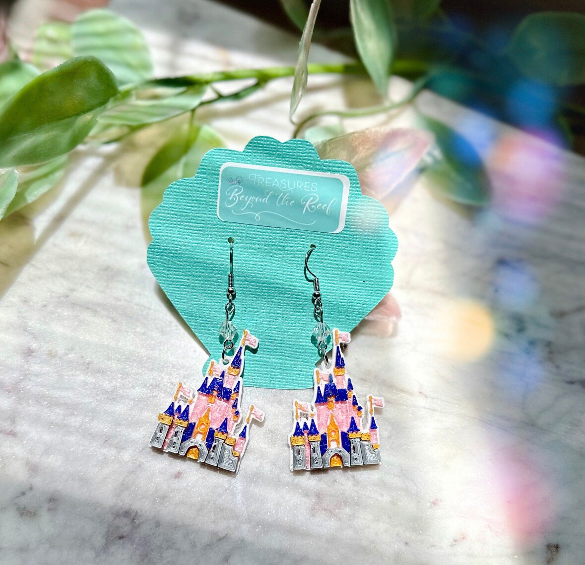 3D Printed Pink Earrings, Disney, Kawaii, Kpop, theme park inspired