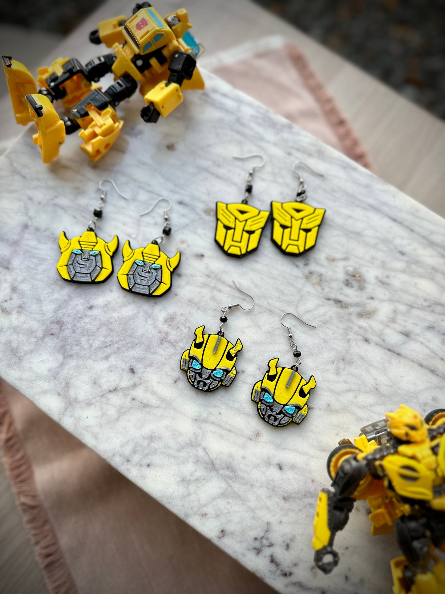 Optimus Prime, Bumblebee, Megatron, Soundwave earrings Transformers 3D Printed Earrings - Autobots, Decepticons, Maximals, Predacons, G1