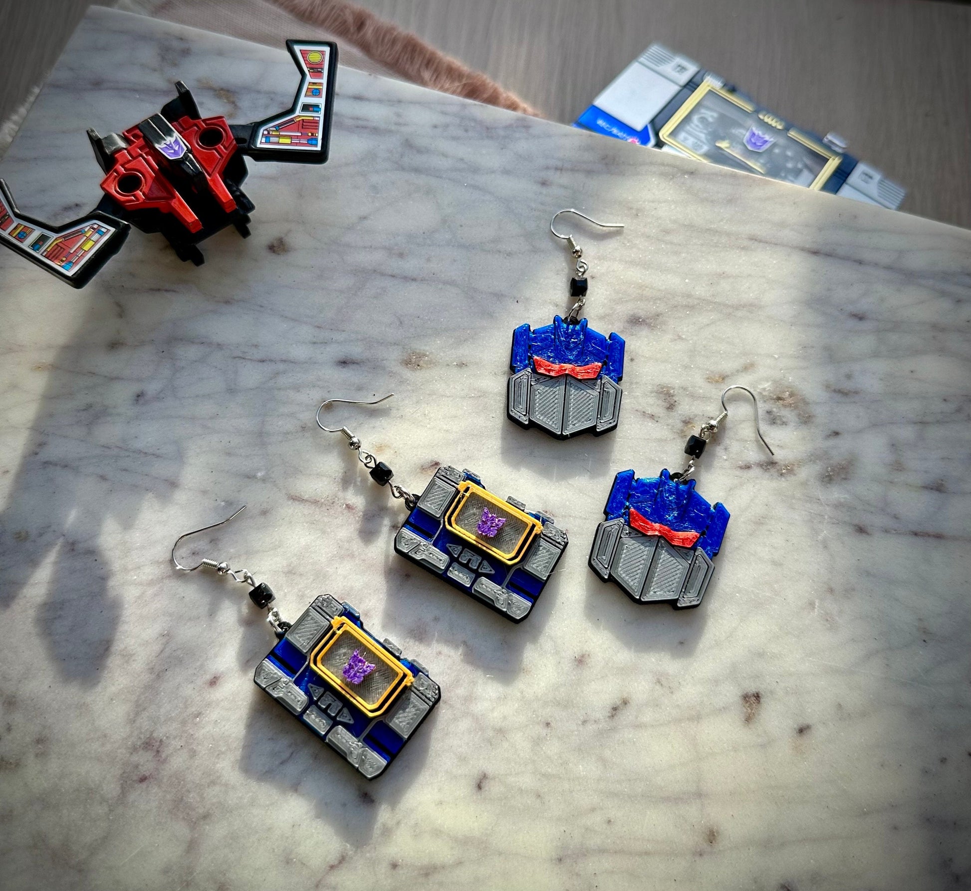 Optimus Prime, Bumblebee, Megatron, Soundwave earrings Transformers 3D Printed Earrings - Autobots, Decepticons, Maximals, Predacons, G1