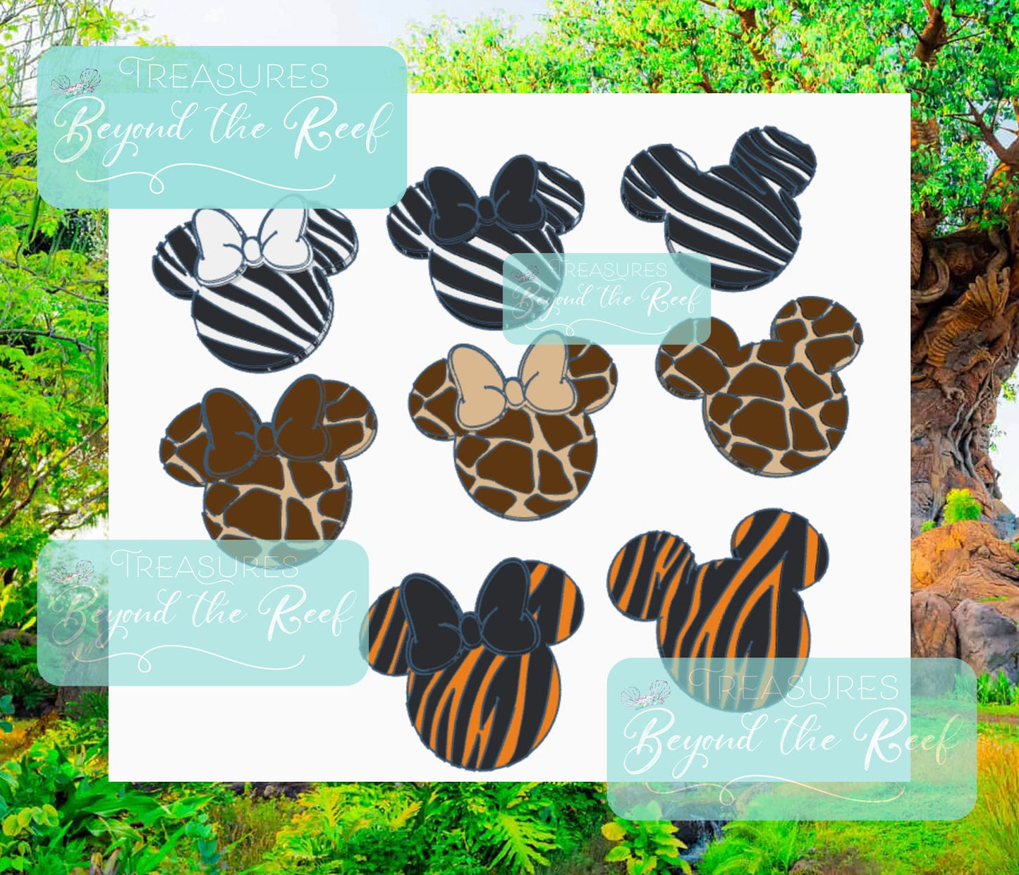 3D printed Leopard print earrings - Minnie Leopard print earrings - Animal kingdom earrings - Animal print, Tiger, Zebra, Giraffe print