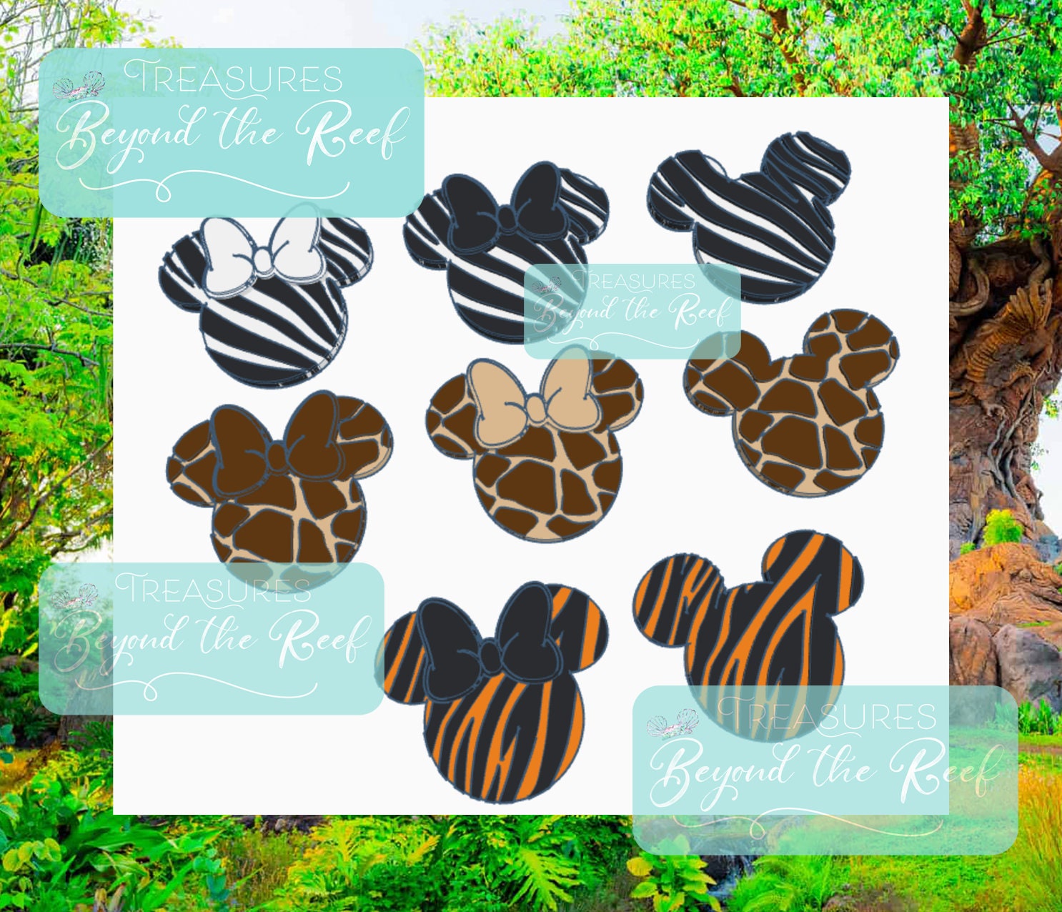 3D printed Leopard print earrings - Minnie Leopard print earrings - Animal kingdom earrings - Animal print, Tiger, Zebra, Giraffe print