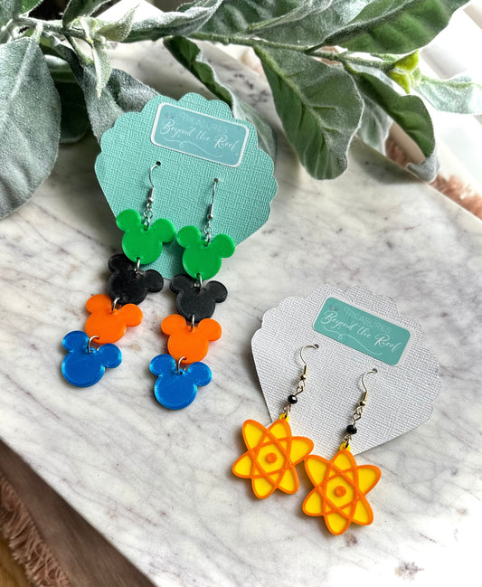 Goofy Movie inspired earrings - Powerline earrings - Goofy mouse earrings