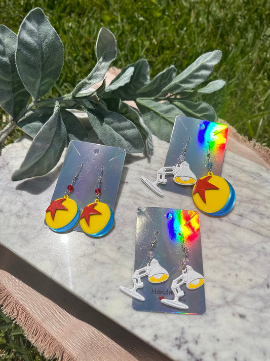 3D printed Pixar Ball earrings - Pixar Earrings - Pixar Lamp earrings - Pixar fest - Luxo Ball earrings Toy story