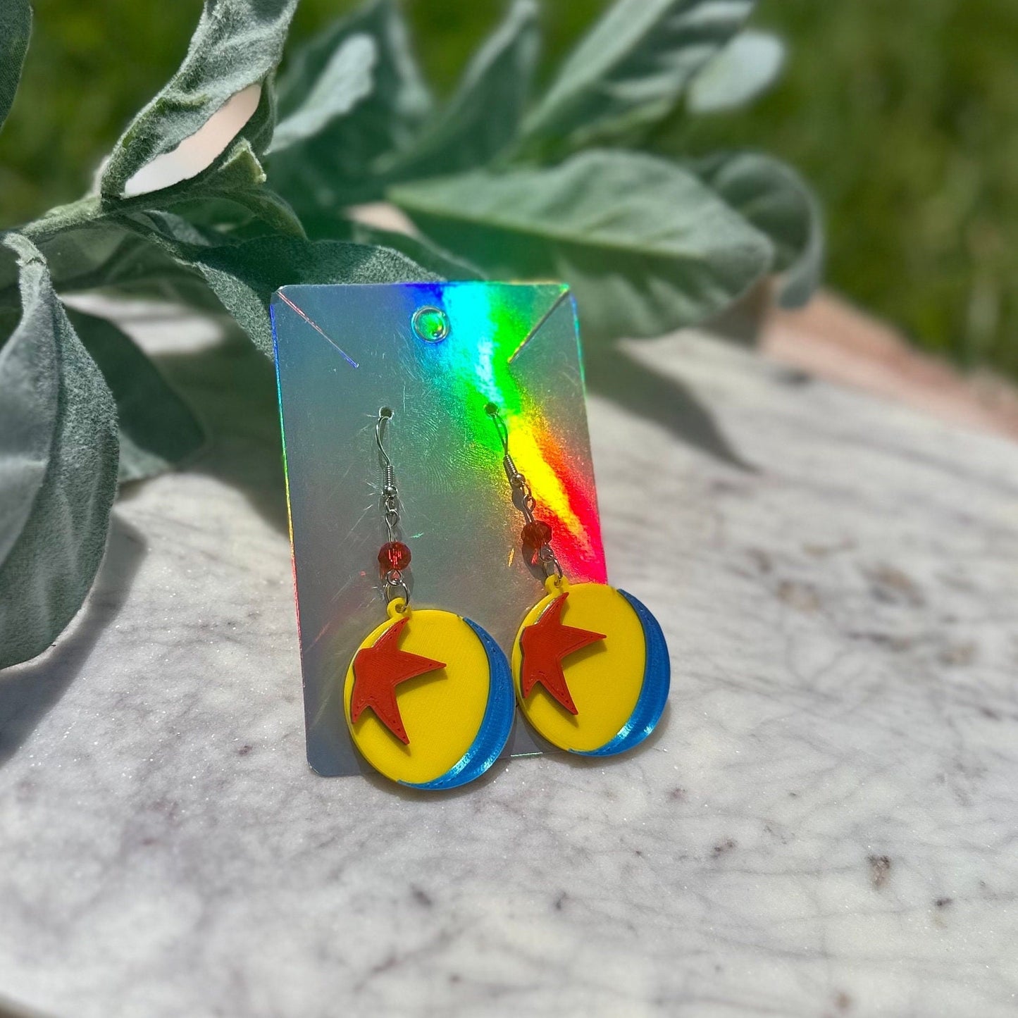 3D printed Pixar Ball earrings - Pixar Earrings - Pixar Lamp earrings - Pixar fest - Luxo Ball earrings Toy story