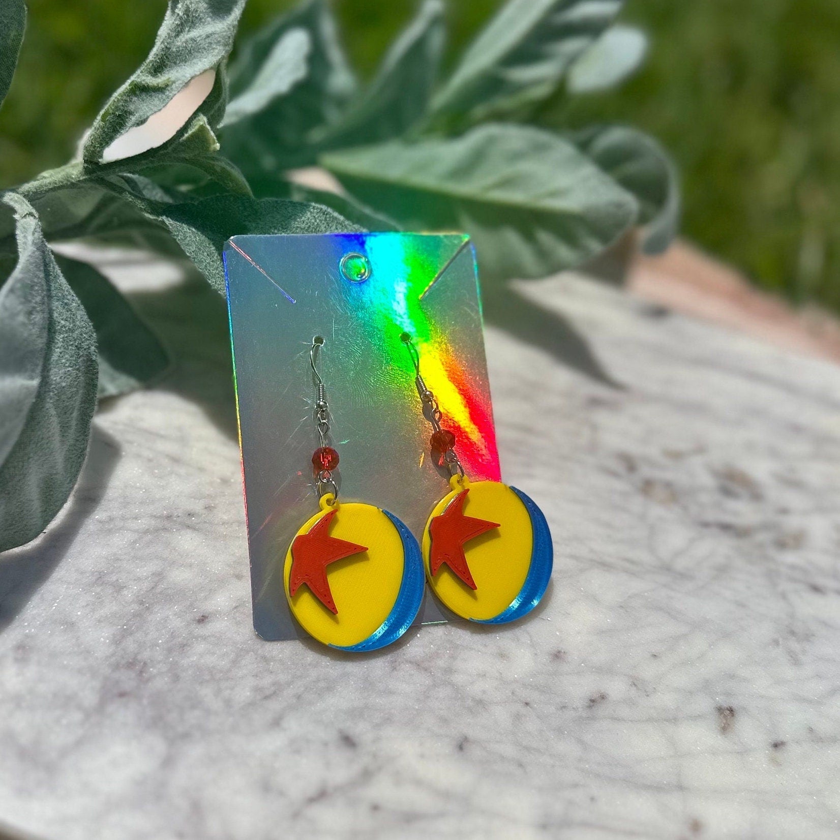 3D printed Pixar Ball earrings - Pixar Earrings - Pixar Lamp earrings - Pixar fest - Luxo Ball earrings Toy story