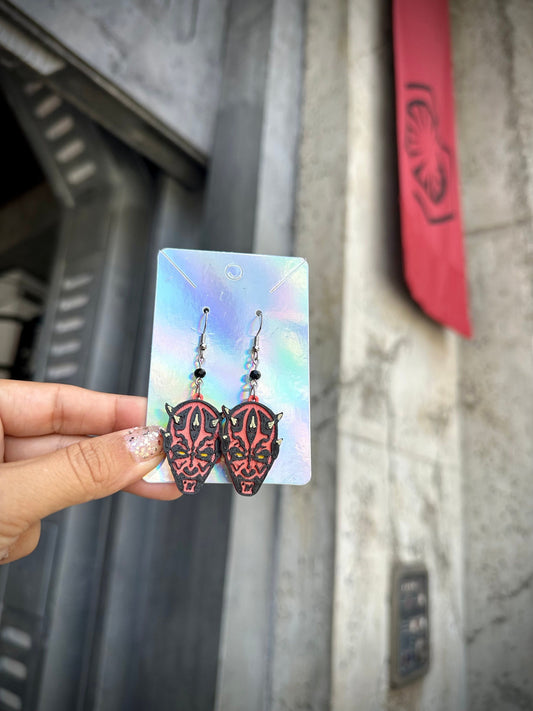 Darth Maul earrings - 3D Printed earrings - Star Wars inspired earrings - Galaxy’s Edge - May the force - Galactic Empire - Sith