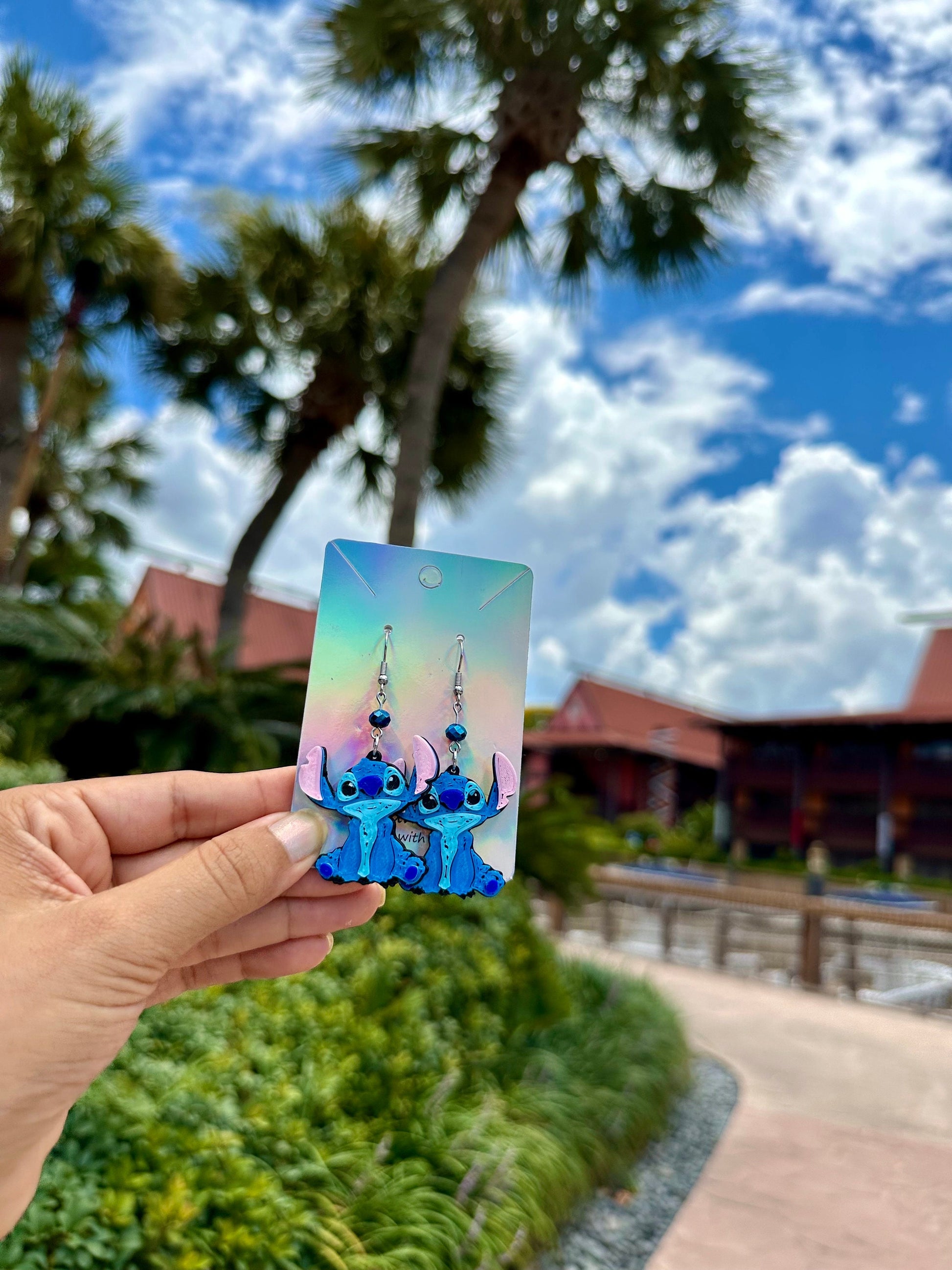 3D Printed Lilo & Stitch Earrings: Ohana Inspired PLA Plastic Jewelry