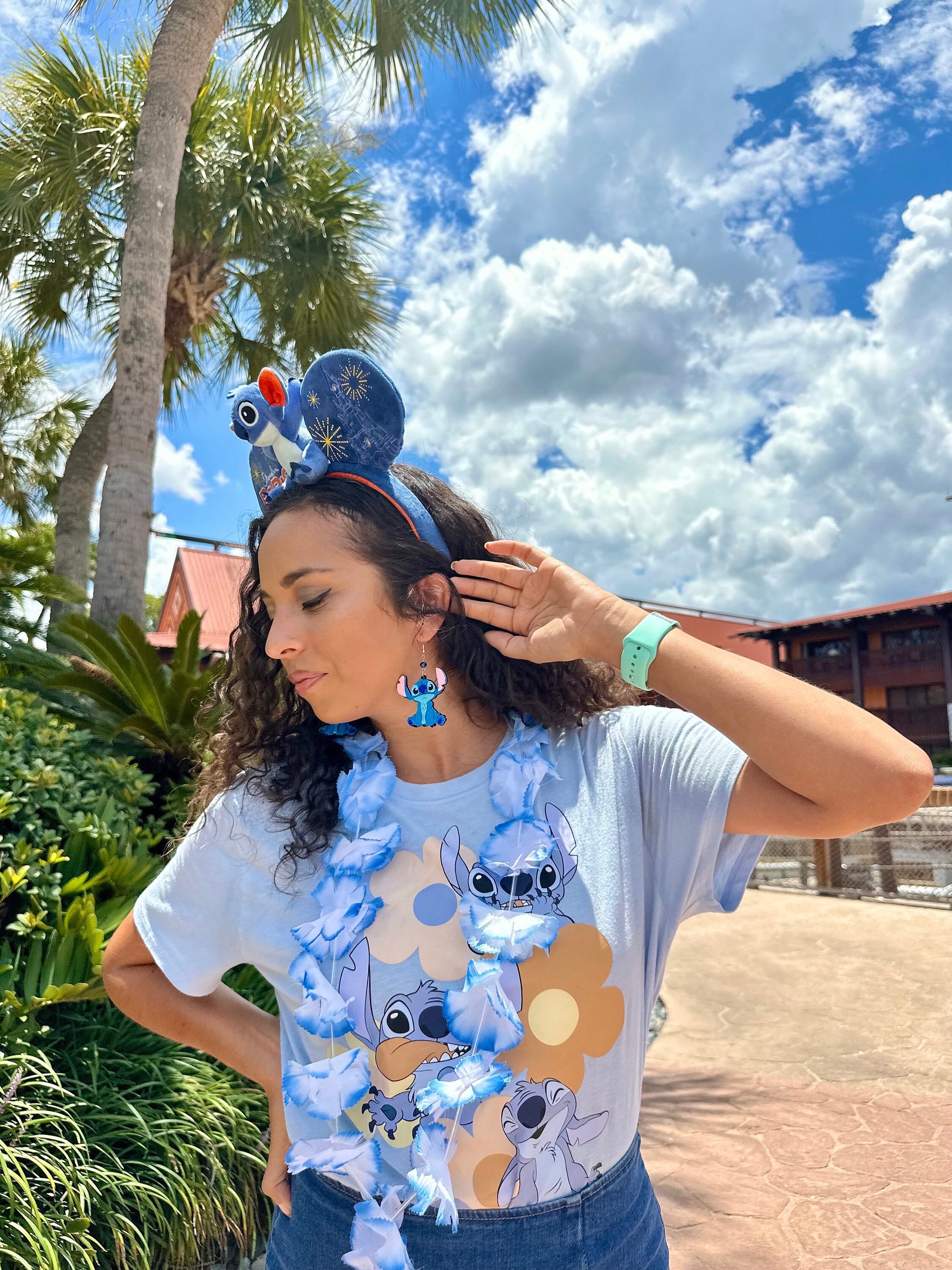Lilo & Stitch Earrings - Minnie shaped earrings - Lilo Minnie earrings - 3D printed Lilo Stitch earrings - Stitch Earrings - Ohana - 626 day