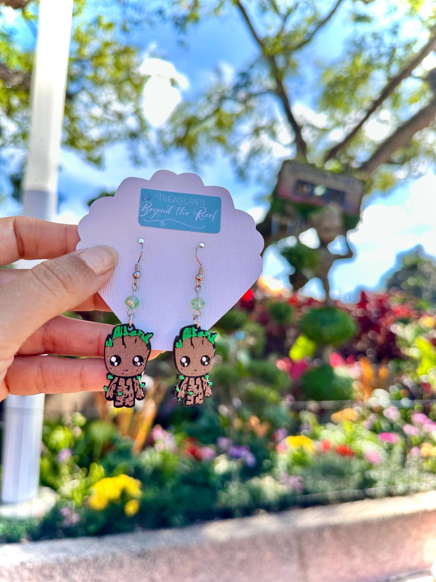 3D Printed Baby Groot earrings - I am Groot - Guardians of the Galaxy earrings - Groot earrings