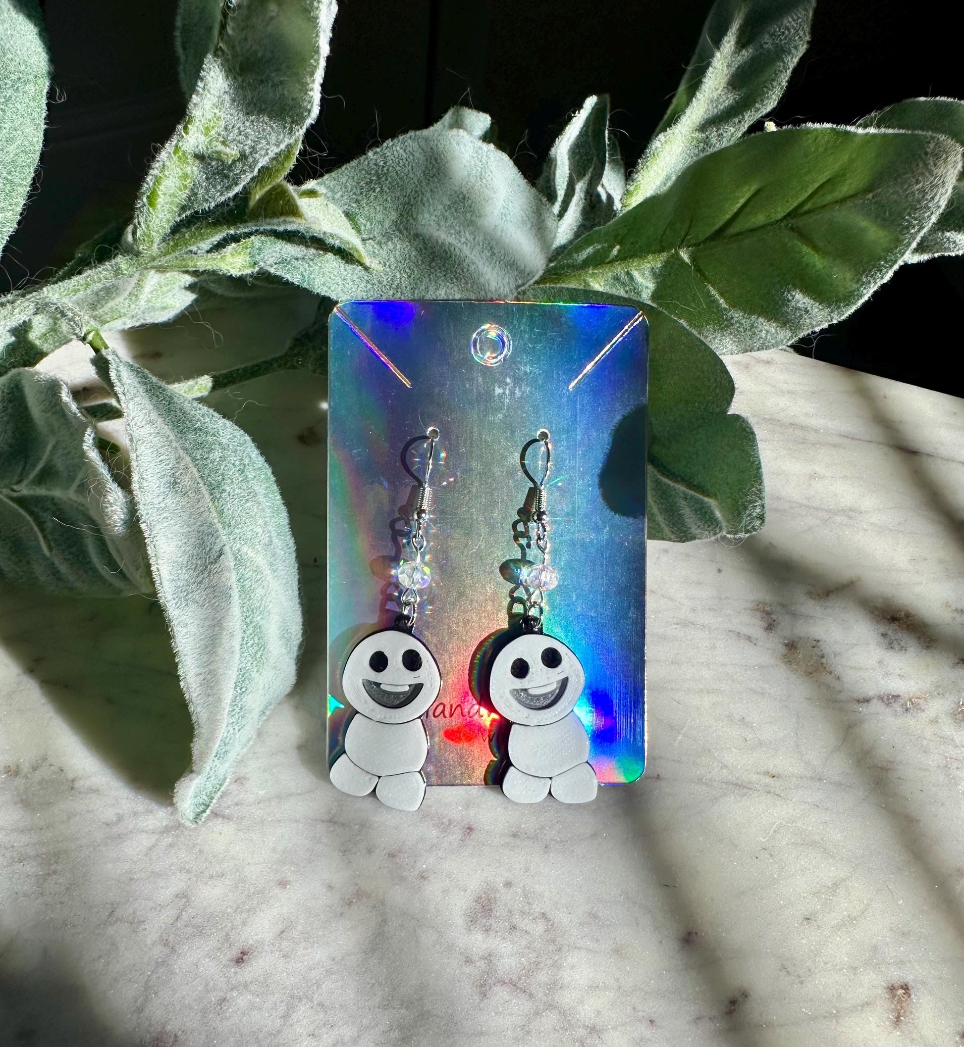 3D Printed Frozen Inspired Earrings - Snowgie earrings - Elsa Snowflake - Mickey Snowflake earrings - Winter Earrings - Snowman