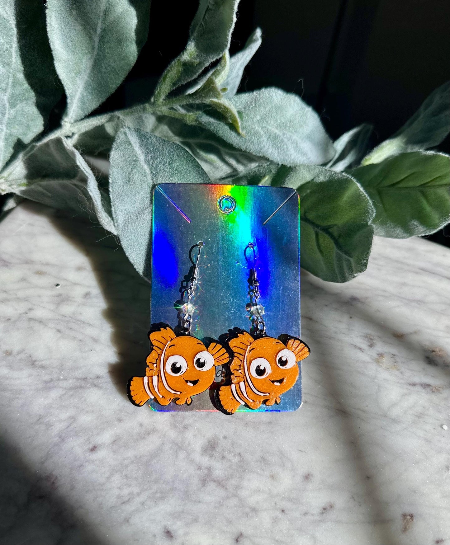 3D Printed Nemo earrings - Finding Nemo - Finding Dory - Pixar earrings - Dory earrings - Baby Dory - Nemo - Clown fish - Blue Tang