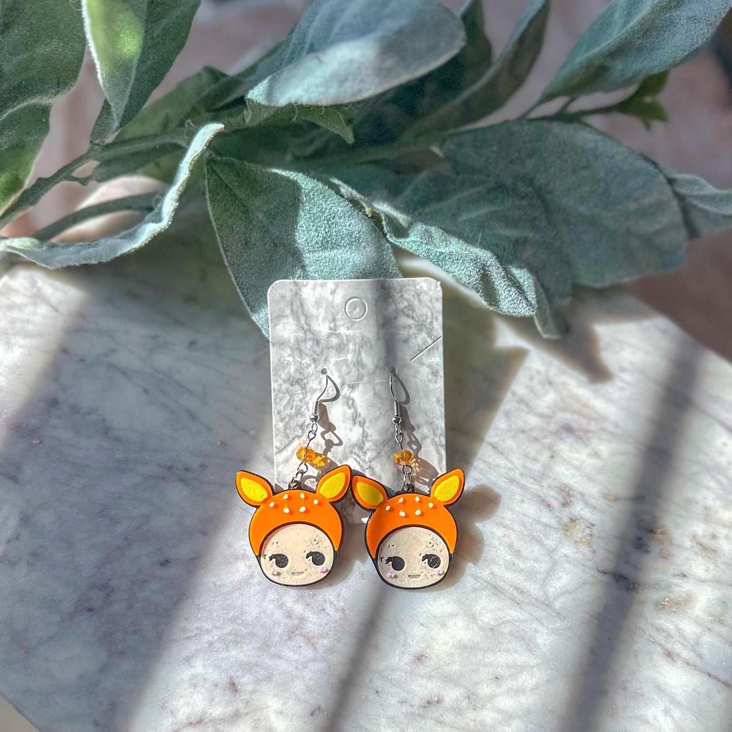 Sonny Angel Inspired Earrings: 3D Printed Kawaii Bunny, Deer, Strawberry