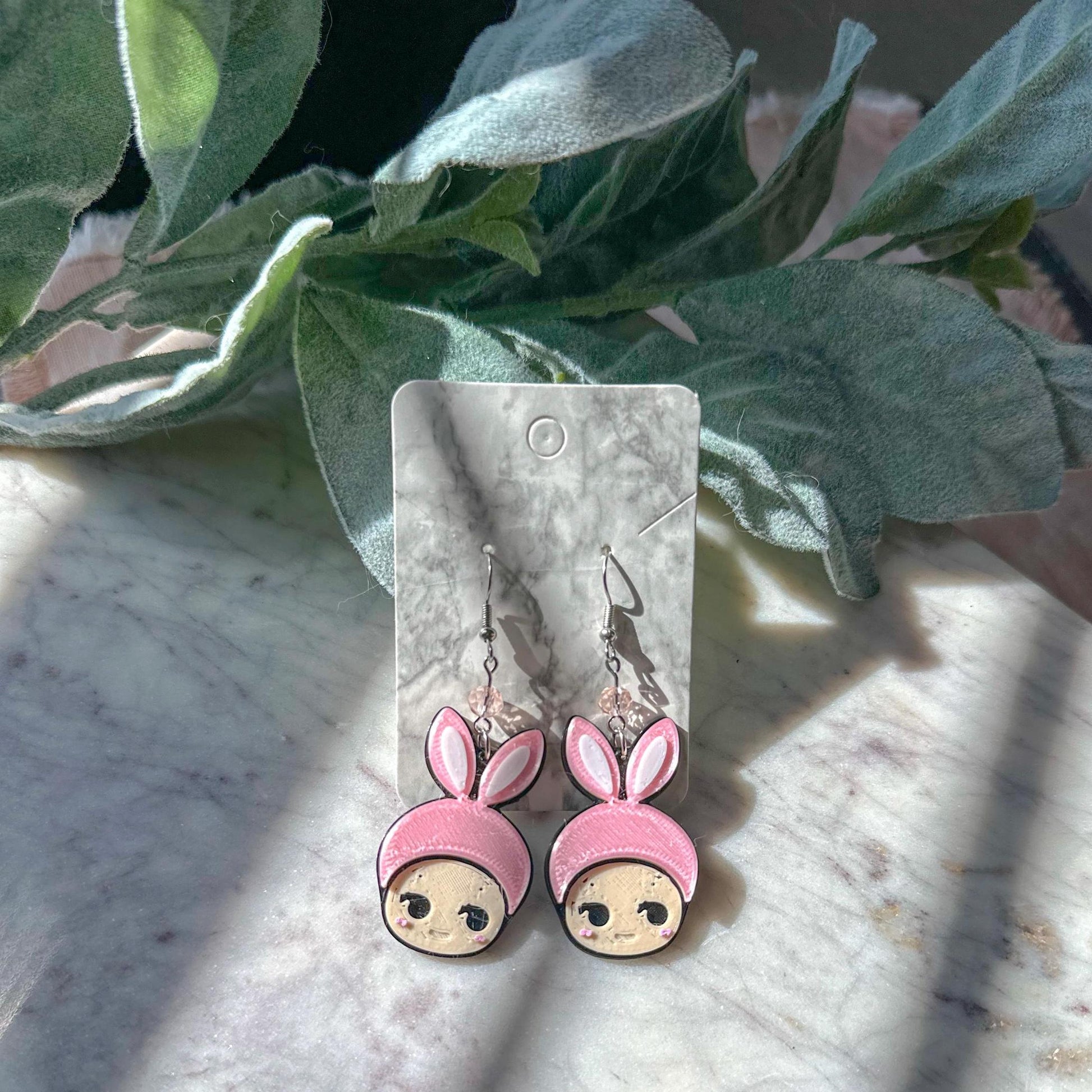 Sonny Angel Inspired Earrings: 3D Printed Kawaii Bunny, Deer, Strawberry